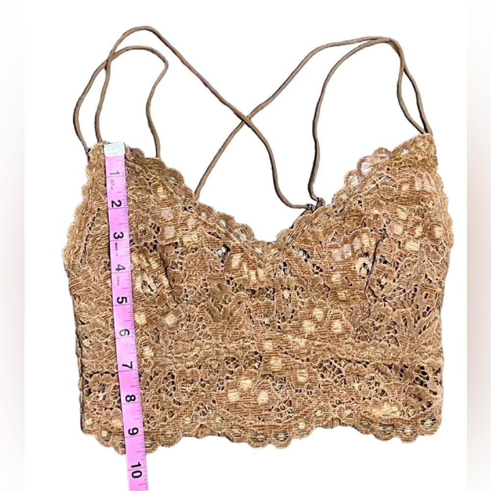 FREE PEOPLE Intimately Celine Lace Bralette Burnt Caramel size XS NWT - Picture 10 of 16